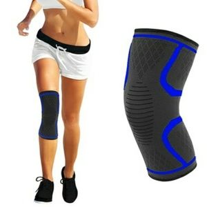 ⬇️ Blue Knee Compression Support Sleeve Gel Grip Sm